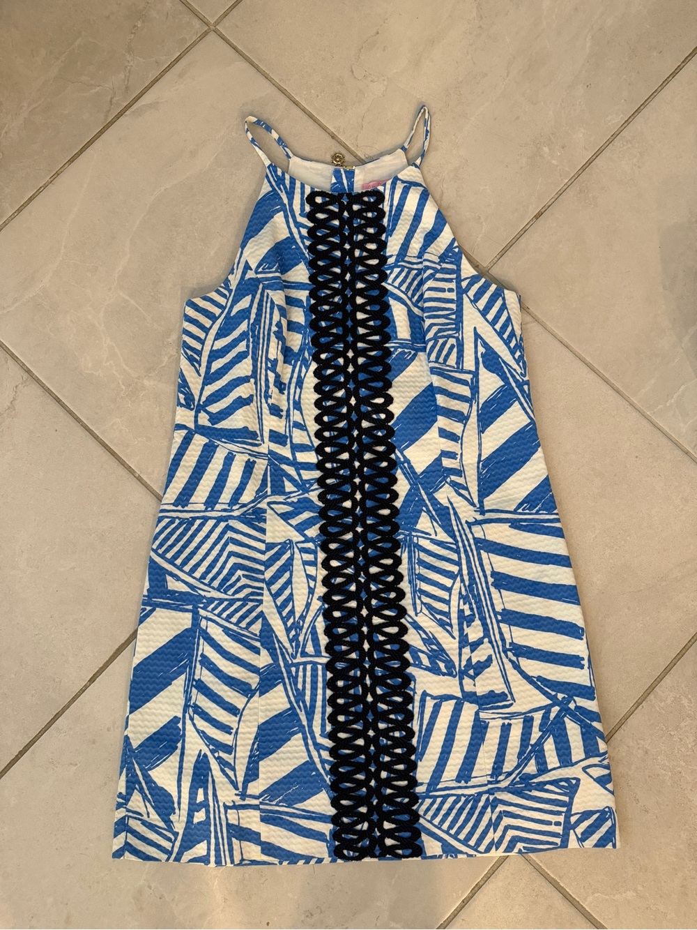 Lilly Pulitzer Blue and White Mini Dress